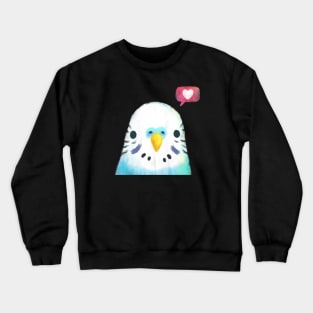 Blue Budgerigar bird Crewneck Sweatshirt